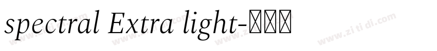 spectral Extra light字体转换